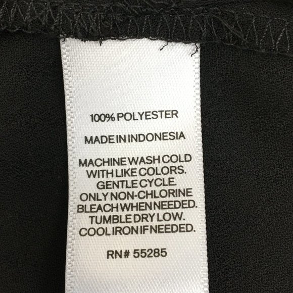 Express Women's Sheer Weave V-Neck Long Sleeve Lightweight Black Blouse Size M - Picture 7 of 7